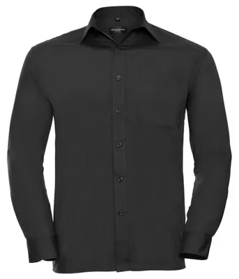 Produktbild von Russell Collection - "Classic" Hemd für Herren Langärmlig LT5372 (S) (Schwarz)