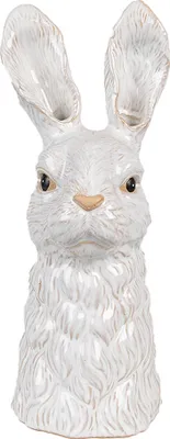 Produktbild von Clayre & Eef Vase Kaninchen 13x14x33 cm Weiß Keramik