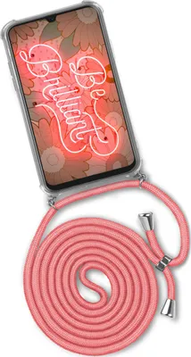 Produktbild von TWIST-Case + TWIST-Cord für Samsung Galaxy A70, Farbe:Kooky Flamingo (Silber)