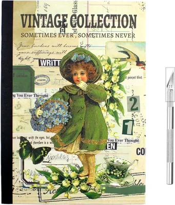 Obrázok produktu pre Sada samolepiek na scrapbook, viac ako 800 retro vzorov, 24 listov, vhodné na denníky