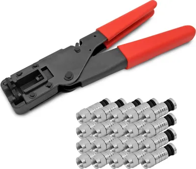 Produktbild von ARLI Kompressionszange + 20x F Kompressionsstecker