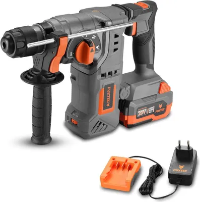 Produktbild von FUXTEC 20V Akku Bohrhammer FX-E1RH20 SET mit 1 x Akku 4Ah, 1 x Ladegerät 1A
