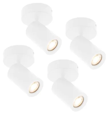 Produktbild von Ledvion 4er Set LED Deckenstrahler Weiss 1-Licht GU10 3W Neutralweiss