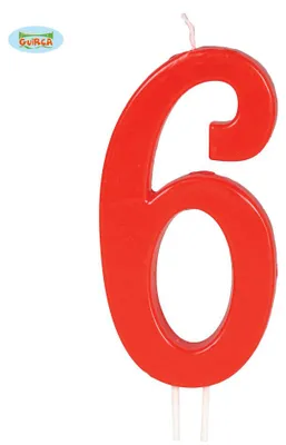 Immagine prodotto di candela rossa numero 5 - decorazione torta di compleanno 12 cm circa