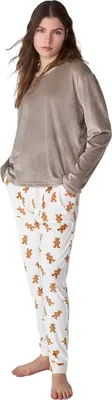 Immagine prodotto di J&J Brothers JJB4 Pigiama da donna a maniche lunghe in velluto