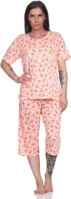 Immagine prodotto di Pigiama donna 2 pezzi 3/4 estate; albicocca/L/40