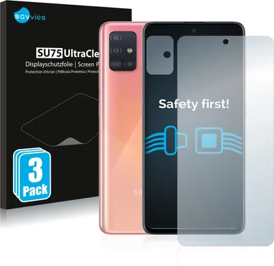 Produktbild von 6x Für Samsung Galaxy A51 (Display+Kamera) Schutzfolie Savvies Displayschutz Display Schutz Folie Klar Transparent