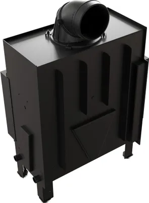 Produktbild von Kamineinsatz aus Stahl KRATKI FLOKI M links 10 kW Ø 200 schwarz Verkleidung