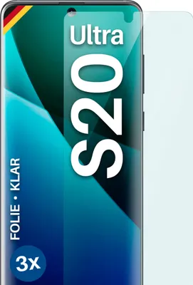 A smartphone screen protector packaging with the product name and branding.