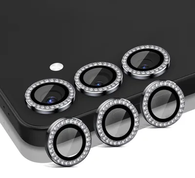 Produktbild von Kamera Linsenschutz Glas Set mit Schmucksteinen für Samsung Galaxy S25 Schutzglas Camera Linse Schutz Panzerfolie 9H Schwarz