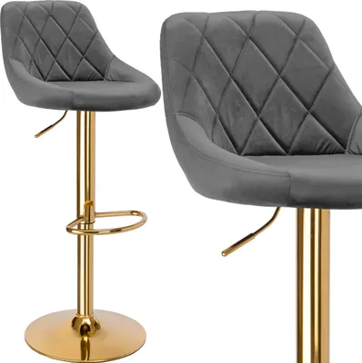 Obrázek produktu pro Cydro Gold Graphite Velvet Bar Hocker