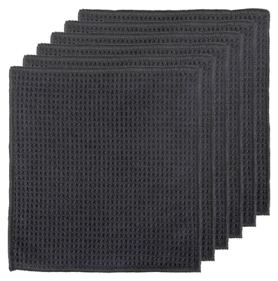 Produktbild von Mikrofasertücher mit Waffelstruktur, Baristatücher, Reinigungstücher, Fenstertücher, Geschirrtücher, Küchentücher (schwarz 20*20)