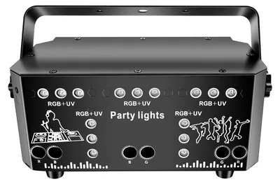 Obrázek produktu pro 21 Eye DJ Party Strobe Light RGB DJ Disco DMX 512 Hlasem aktivovaný projektor s dálkovým ovládáním Stage Light pro DJ Disco Show Party