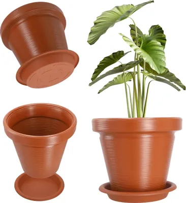 Image de Pot de fleurs - Cache-pot - 39 cm - Grand - Orange