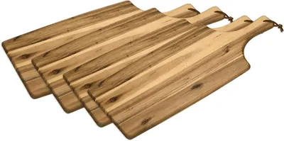 Produktbild von Kesper 28198 -- 4er Set Schneide- und Servierbrett aus Akazie, Akazienholz, Braun, 55 x 25 x 1.8 cm