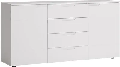 Produktbild von Kommode Paris Sideboard 160x40x81,5cm weiß Hochglanz 2-türig grifflos