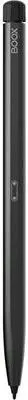 A black stylus pen is shown vertically against a white background.