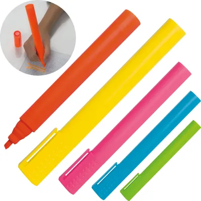Produktbild von 5 XXL Textmarker / Größe: ø 2,2 x 22,6 cm / 5 Farben