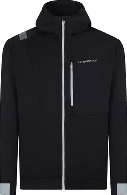 Schwarzer Mood Hoody M von La Sportiva mit Kapuze und Reißverschluss; geeignet als Midlayer für Herren.