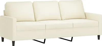 Produktbild von vidaXL 3-Sitzer-Sofa Creme 180 cm Samt