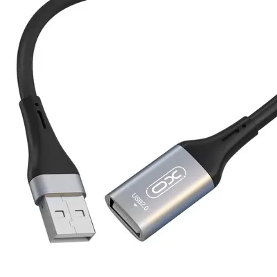 Obrázok produktu pre Predlžovací kábel USB 2.0 samec na USB 2.0 samica s dĺžkou 2 m XO - čierny