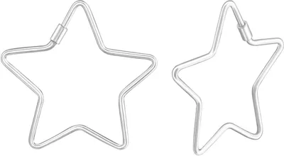 Produktbild von Stern Creolen Ohrringe 925 Sterling Silber 21mm
