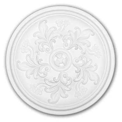 Image de Profhome 156048 Rosace Élement décorative Élement pour plafond Ø 36,4 cm