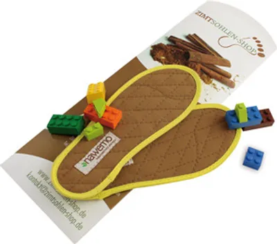 Produktbild von Zimtsohlen braun für Kinder, Einlegesohlen mit Zimtpulverfüllung von Nawemo, Größe 29, 1 Paar