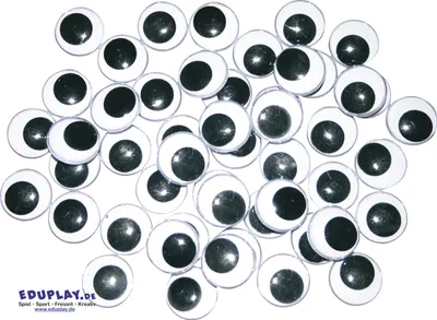 Obrázok produktu pre EDUPLAY 200-039 Kmitajúce oči 18 mm, čierna/biela (balenie 50 ks)