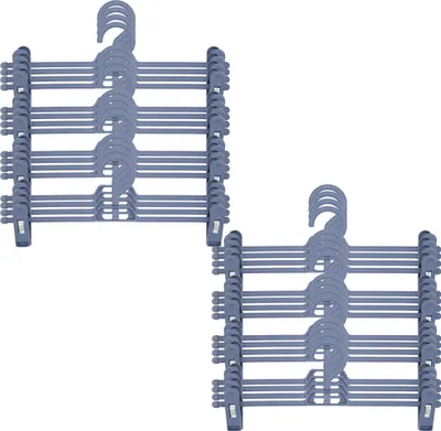 Produktbild von 32x Hosenbügel Kleiderbügel Klammerbügel Rockbügel Klemmbügel Hosenspanner Clipbügel