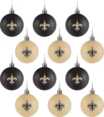 Produktbild von New Orleans Saints 12er Set XMAS NFL Weihnachtskugeln