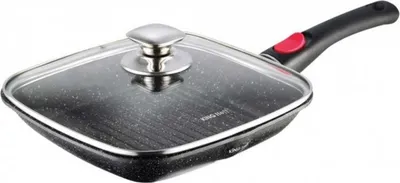Image de Kinghoff poele a griller en granit 24 cm, poignée amovible 8022