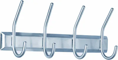 Produktbild von Garderobenleiste Metall 31,5x7x13cm silber Packung mit 10 Stück