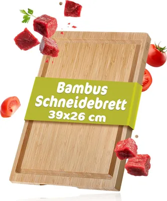 Immagine prodotto di Rösle Rösle Schneidbrett Basic Line 39 x 26 cm Bambus Mit Gumm 130730 130730 4004293137302