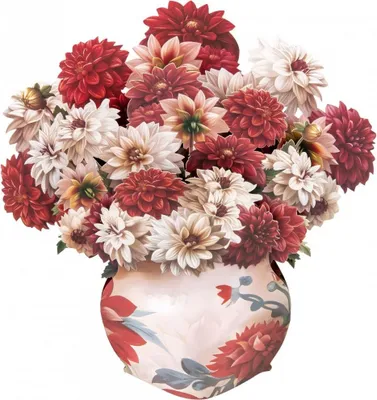 Immagine prodotto di biglietto di auguri floreale pop-up 3D - Vaso con fiori
