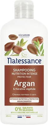 Immagine prodotto di Shampoo per capelli Natessance Léa Natures all'olio di argan e cheratina, 250ml