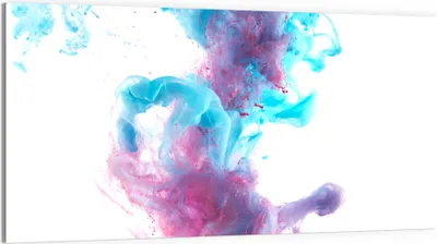 Produktbild von DEQORI Glasbild Echtglas 100x50 cm 'Magische Farbwellen' Wandbild Bild modern Deko