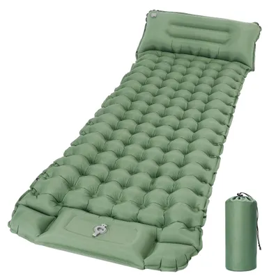 Produktbild von Aufblasbare Campingmatte mit integrierter Fußpumpe und Tragetasche