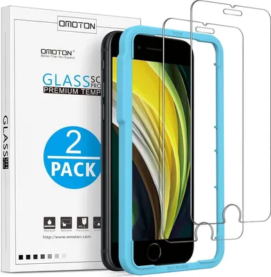 Obrázek produktu pro Pancéřované ochranné sklo pro iPhone SE 2020/2022 a iPhone 8/7/6, tvrdost 9H, bez bublinek, 2 kusy
