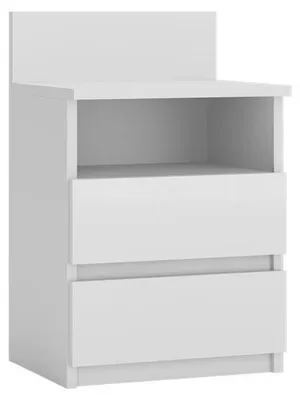 Obrázek produktu pro Topeshop M1 BIEL MAT, Noční stolek, Bílá, 2 zásuvka/zásuvek, Dřevotřískové desky, 400 mm, 320 mm