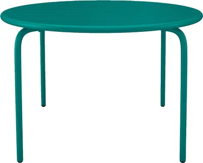 Produktbild von Gartentisch rund - D. 110 cm - Metall - Blau - MIRMANDE von MYLIA