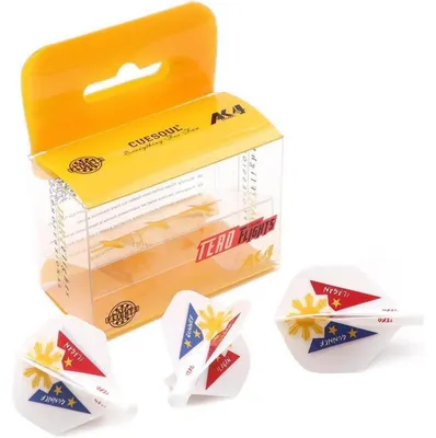 Productafbeelding van Dart Flights, standaard/slank model, 3-delige set, wit