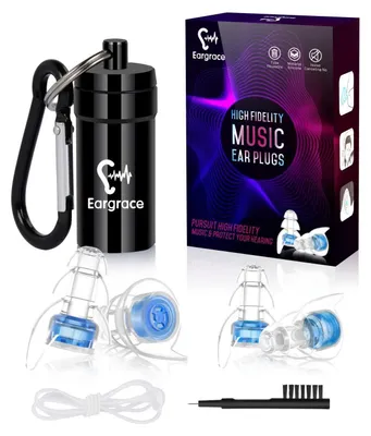 Immagine prodotto di Protezioni per le orecchie, tappi auricolari, 2 paia, colore blu reale, NRR 23dB, lavabili e riutilizzabili