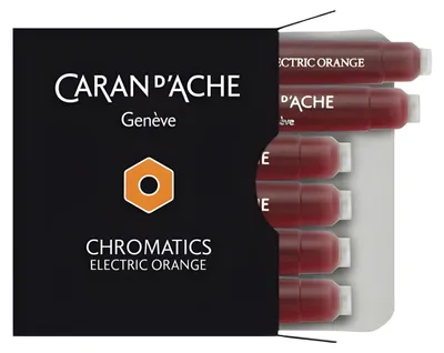 Produktbild von Caran d'Ache Tintenpatronen Chromatics 6 Stück Electric Orange