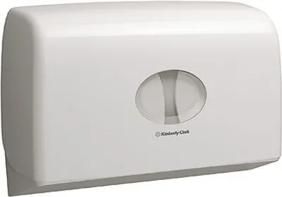 Produktbild von Aquarius™ Toilet Tissue Spender - Doppelrollen-Spender für Jumbo Toilet Tissue Mini / Weiß - 1 Dispenser