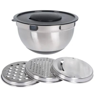 Obrázek produktu pro Excellent Houseware 4ks míchací mísy se sadou struhadel z nerezové oceli