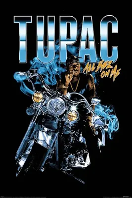 Image de Tupac Shakur - All Eyez Motorcycle - 61x91,5cm - Affiche Poster