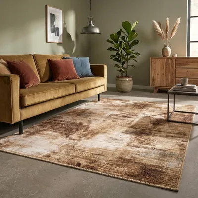 Produktbild von Volero - Moderner Teppich - Strong Gold - 230x330 cm - Wohnzimmer, Esszimmer, Schlafzimmer - Industrielle, Modern