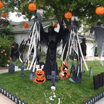 Zdjęcie produktu dla Halloween Windsok - Dekoracja wisząca - Outdoor Dekoration - Z Światłem - 59 cali - Wielokolorowe