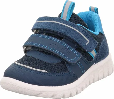 Produktbild von Superfit Jungen Klettschuhe/ Lauflernschuhe/ Low Sneaker SPORT7 MINI Blau Leder-Textil-Synthetik-Mix  Größe: 21